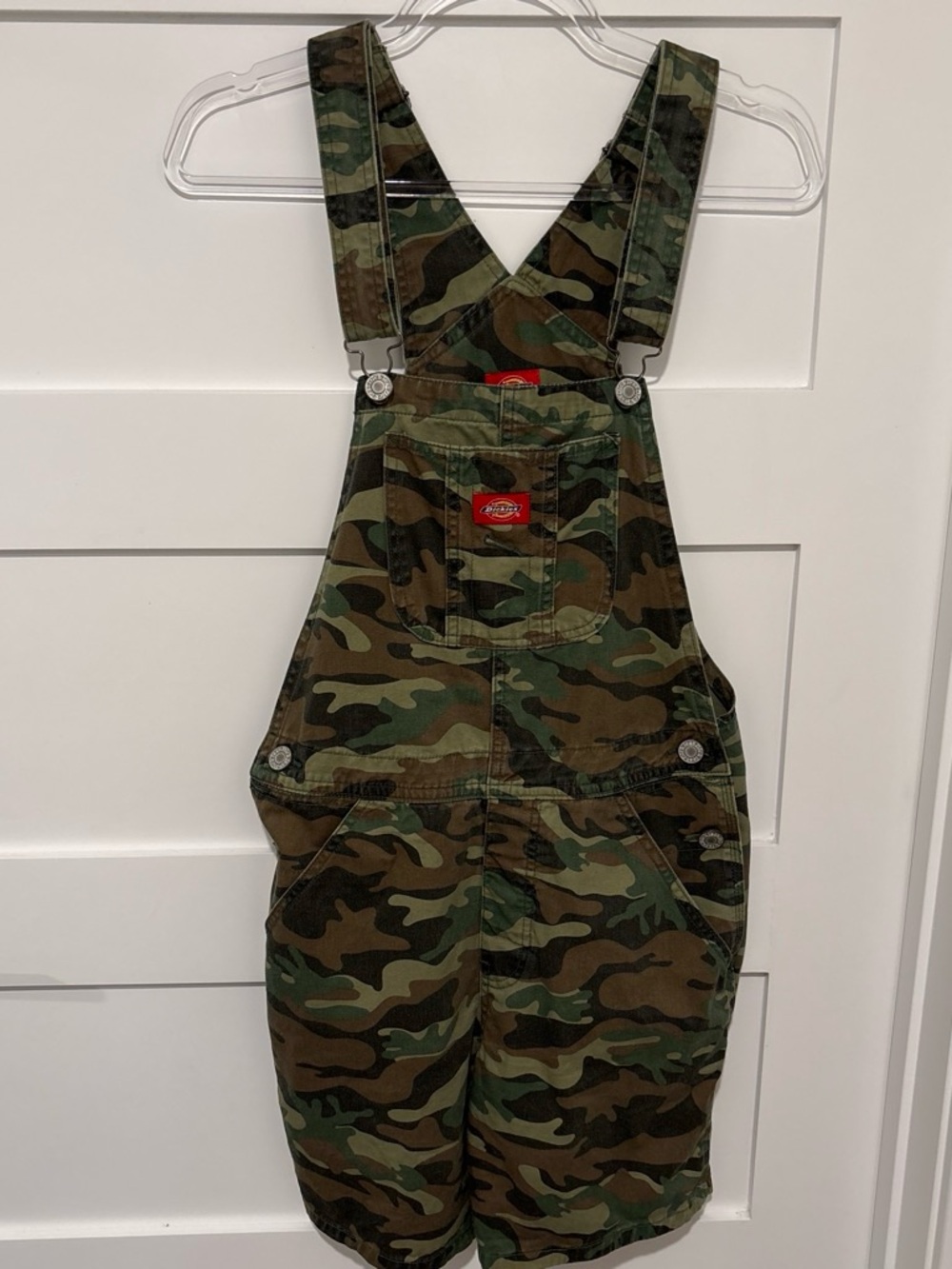 Dickies Camo Short Overalls - Green/Brown/Black